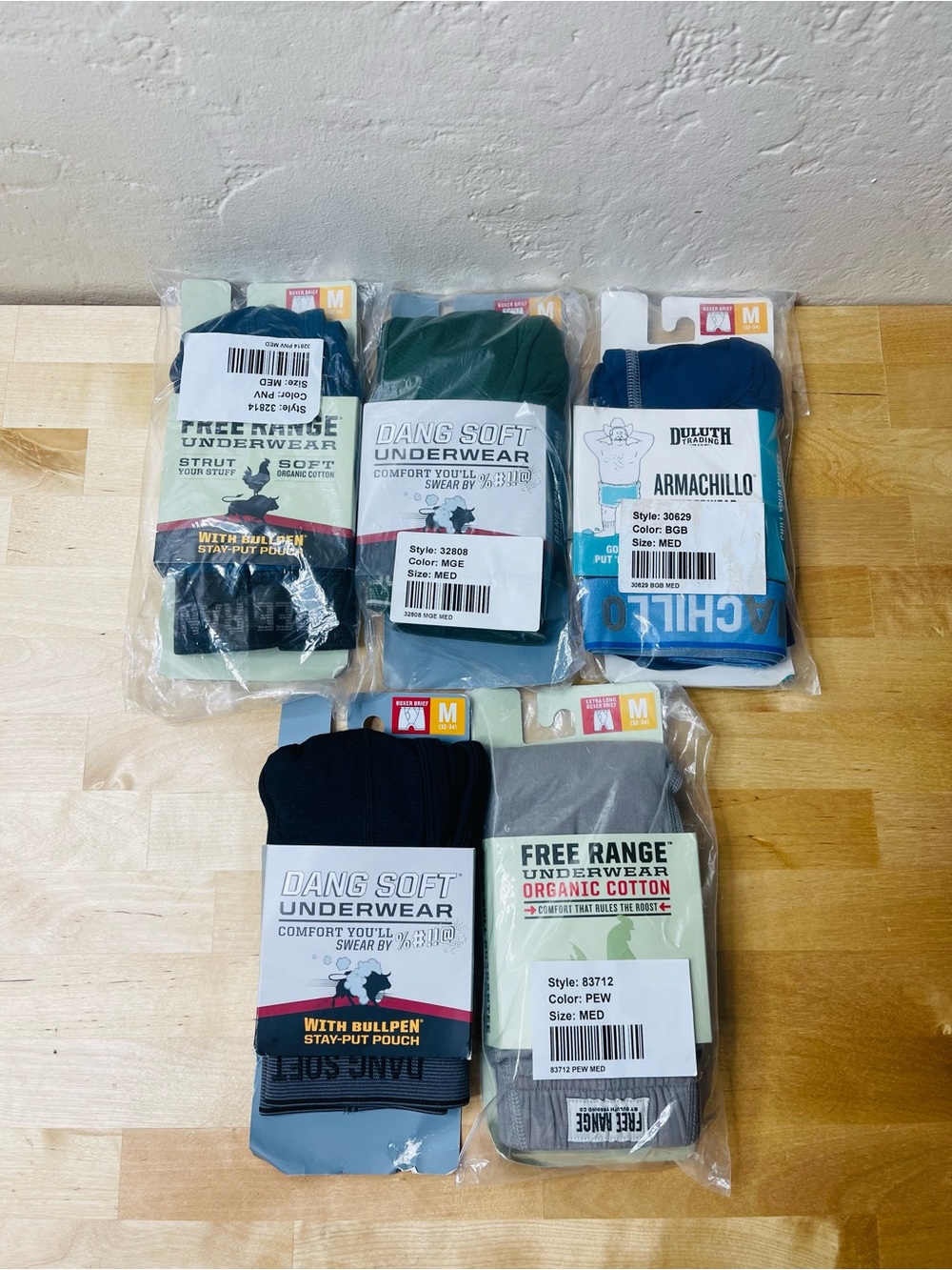 Lot Of 5 Duluth Trading Men's Boxer Size Medium Different Styles And Colors